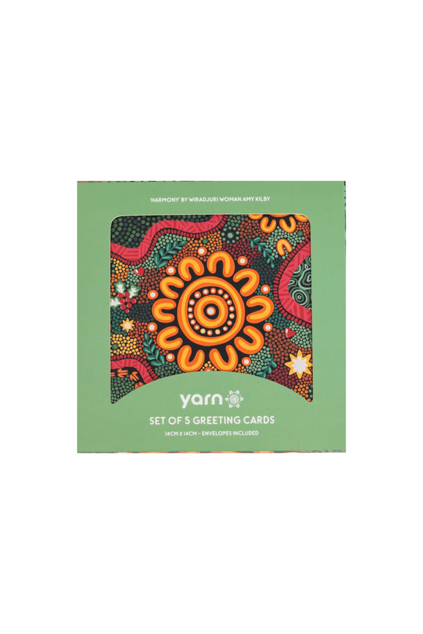 Harmony 14cm Square Greeting Cards (5 Pack)