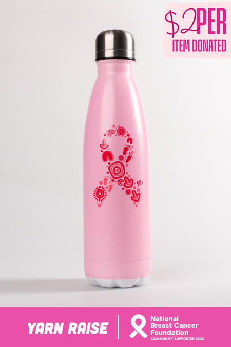 Sacred Women's Way Ribbon (Pink) Vacuum Insulated Double Walled Stainless Steel Water Bottle