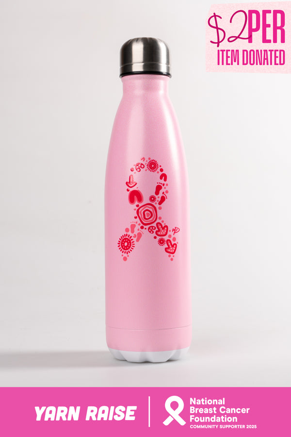 Sacred Women's Way Ribbon (Pink) Vacuum Insulated Double Walled Stainless Steel Water Bottle