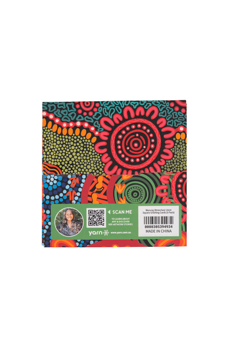 Wurung (Branches) 14cm Square Greeting Cards (5 Pack)