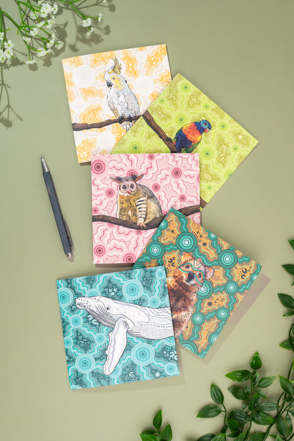 Merring-Jippa Murray (No. 2) 14cm Square Greeting Cards (5 Pack)