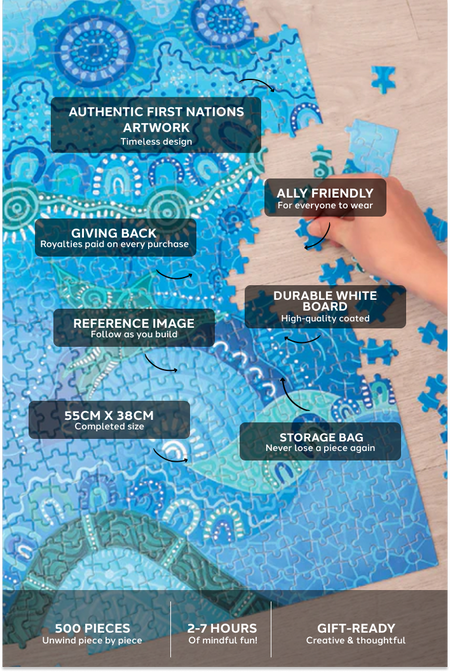 Salt & Soul 500 Piece Indigenous Artwork Puzzle