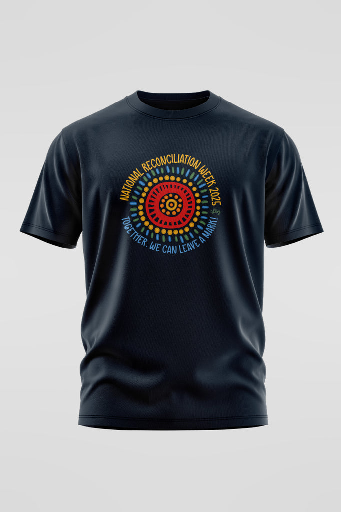 Imprint Of Change 'Reconciliation Week' Circle Navy Cotton Crew Neck Kids T-Shirt
