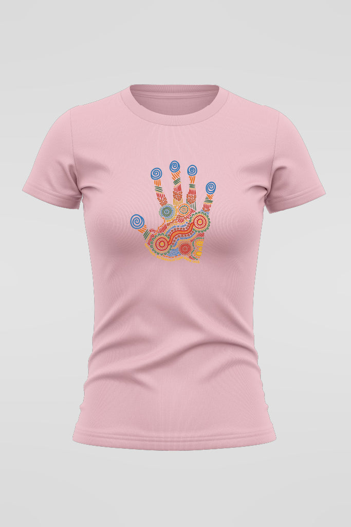 Imprint Of Change 'Reconciliation Week' Pink Cotton Crew Neck Women's T-Shirt