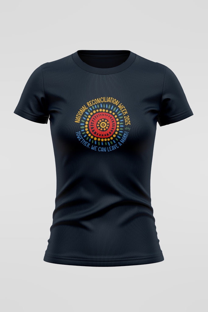 Imprint Of Change 'Reconciliation Week' Circle Navy Cotton Crew Neck Women's T-Shirt
