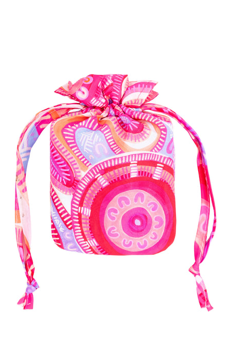 Merindah-Gunya Artist Collection rPET Reusable Fold-Up Shopping Bag (3 Pack) with Drawstring Bag