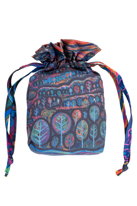 Luke Mallie Artist Collection rPET Reusable Fold-Up Shopping Bag (3 Pack) with Drawstring Bag