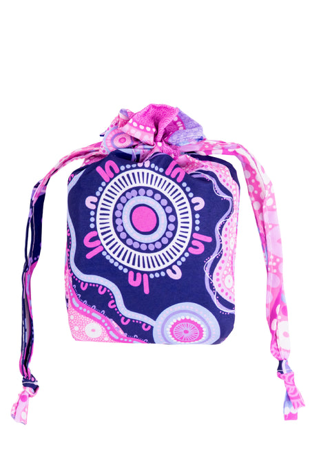 Mandy Draper Artist Collection rPET Reusable Fold-Up Shopping Bag (3 Pack) with Drawstring Bag