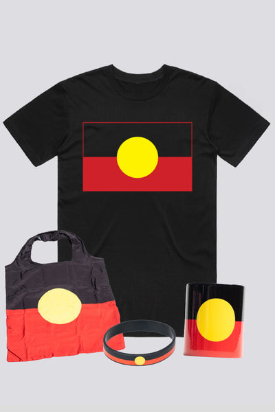 "Raise The Flag" Aboriginal Flag Women's T-Shirt Mug Bundle