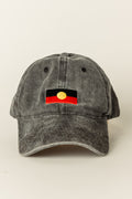 "Raise The Flag" Aboriginal Flag Acid Washed Snapback Cap