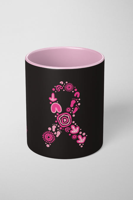 Sacred Women's Way Ribbon (Black) Ceramic Coffee Mug
