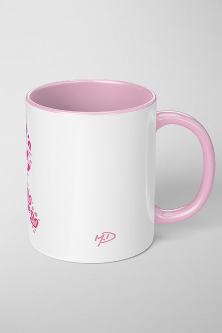 Sacred Women's Way Ribbon (White) Ceramic Coffee Mug