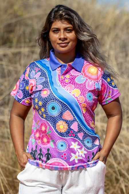 Thriving Together Women's Fitted Polo Shirt