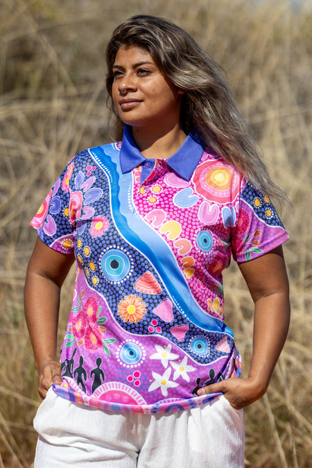 Thriving Together Women's Fitted Polo Shirt