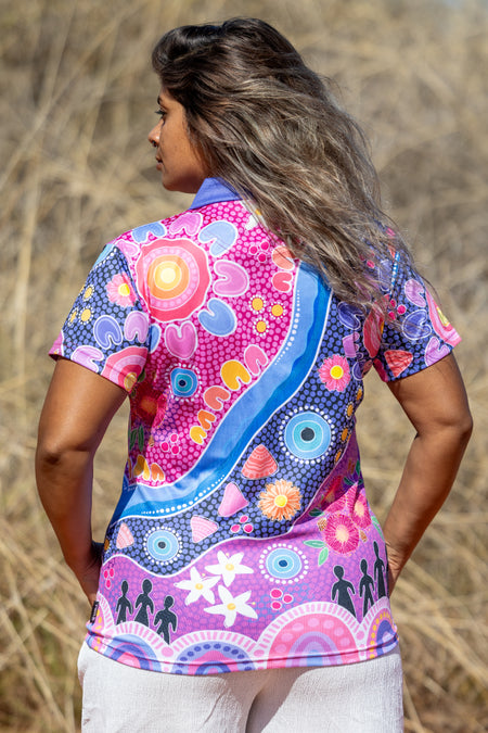 Thriving Together Women's Fitted Polo Shirt