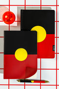 "Raise The Flag" Aboriginal Flag A5 Textured Notebook with Pens