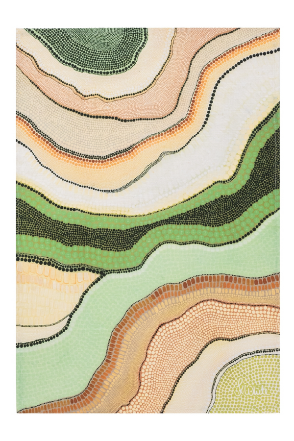 Coastal Yooroorroom (Scrub Country) Linen Blend Tea Towel (2 Pack)