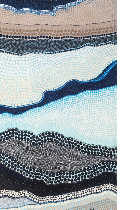 Garra-Goon (Ocean) (No. 2) Linen Blend Tea Towel (2 Pack)