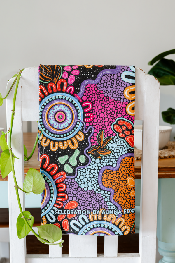 Celebration Linen Blend Tea Towel (2 Pack)