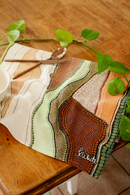 Werrgalji (Forest) Linen Blend Tea Towel (2 Pack)