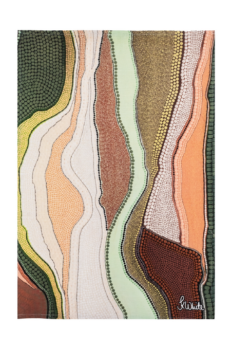 Werrgalji (Forest) Linen Blend Tea Towel (2 Pack)