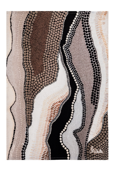 Warlangen (First Rain Storm) Linen Blend Tea Towel (2 Pack)