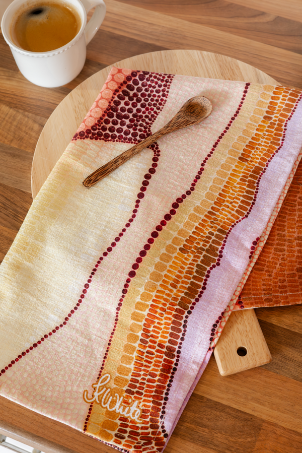 Birarr (Land Desert) Linen Blend Tea Towel (2 Pack)