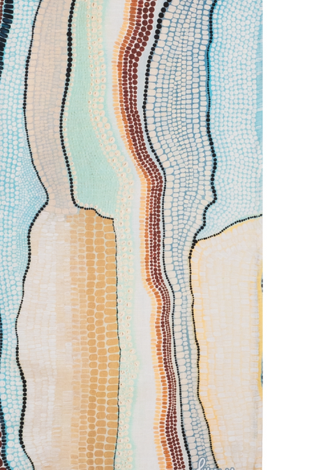 Garra-Goon (Ocean) Linen Blend Tea Towel (2 Pack)