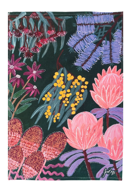 Native Bouquet Linen Blend Tea Towel (2 Pack)