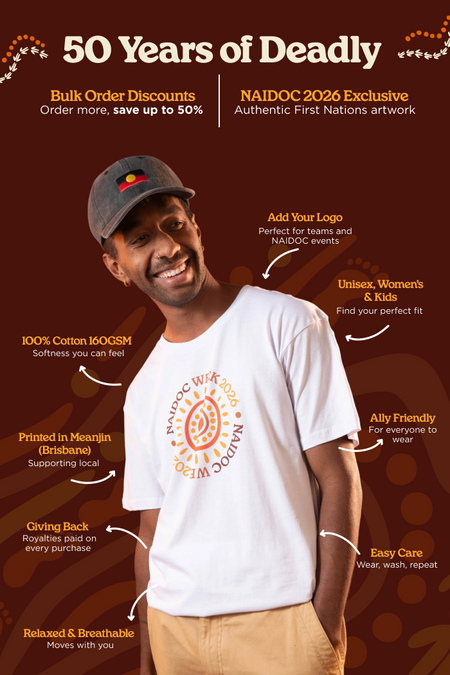 Core NAIDOC Week 2026 Black Cotton Crew Neck Unisex T-Shirt