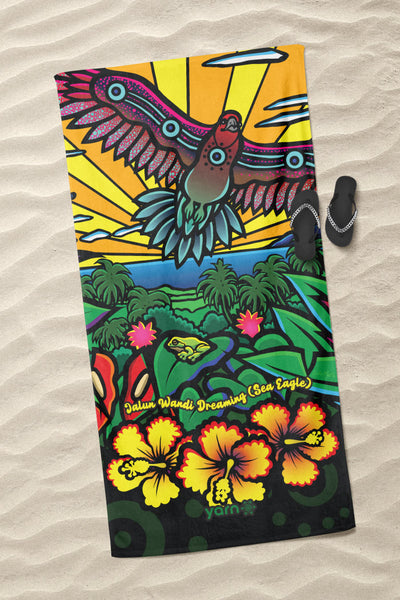 Jalun Wandi Dreaming (Sea Eagle) Beach Towel