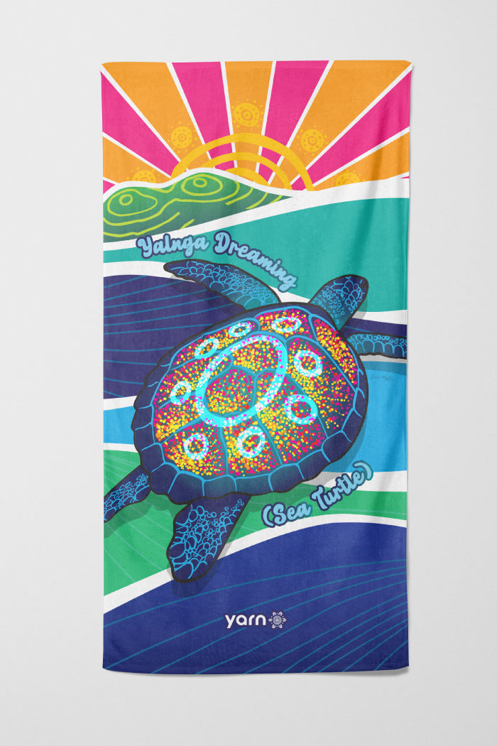 Yalnga Dreaming (Sea Turtle) Beach Towel