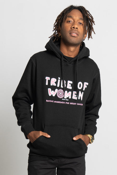 Tribe Of Women Type Black Cotton Blend Unisex Hoodie