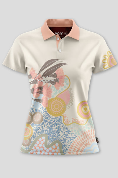 Kindling NAIDOC 2024 Bamboo Essence Women's Fitted Polo Shirt