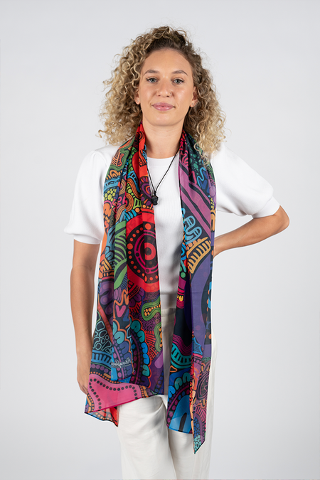 Woka Land-Ground Rectangle Chiffon Scarf