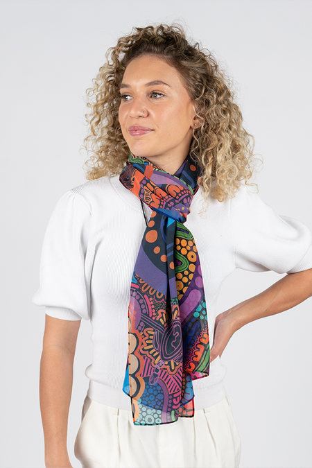 Woka Land-Ground Rectangle Chiffon Scarf
