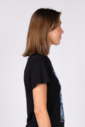 Koorrookee 'Grandmother' Black Cotton Crew Neck Women's T-Shirt
