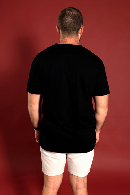 Festive Feels Only Black Cotton Crew Neck Unisex T-Shirt