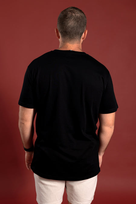 Joy From Country Black Cotton Crew Neck Unisex T-Shirt