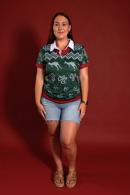 Christmas Joy Women's Fitted Polo Shirt