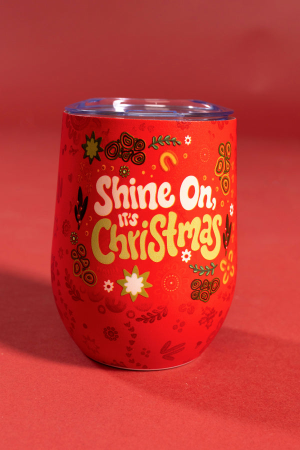 Shine On, It's Christmas Vacuum Insulated Double Walled Stainless Steel Travel Mug