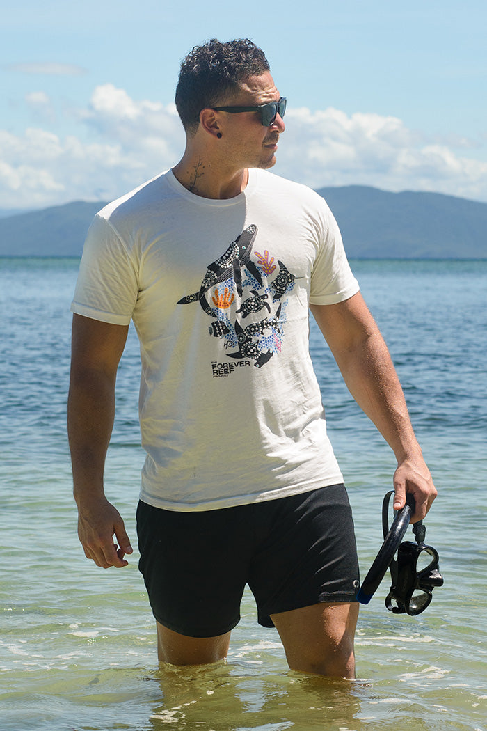 Protect Our Coral To Save Our Reef Natural Cotton Crew Neck Unisex T-Shirt