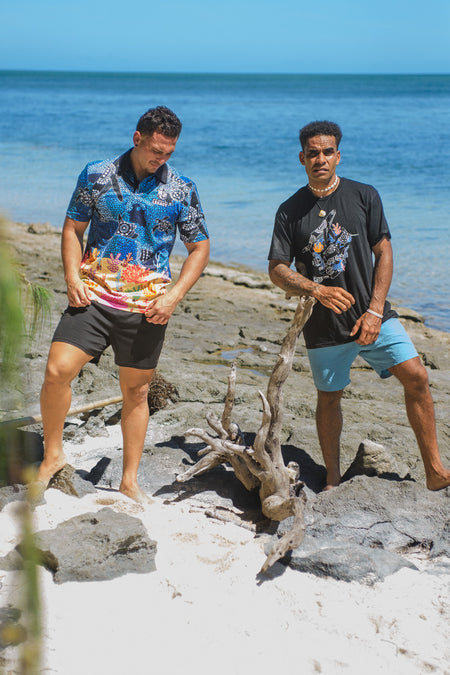 Protect Our Coral To Save Our Reef Black Cotton Crew Neck Unisex T-Shirt