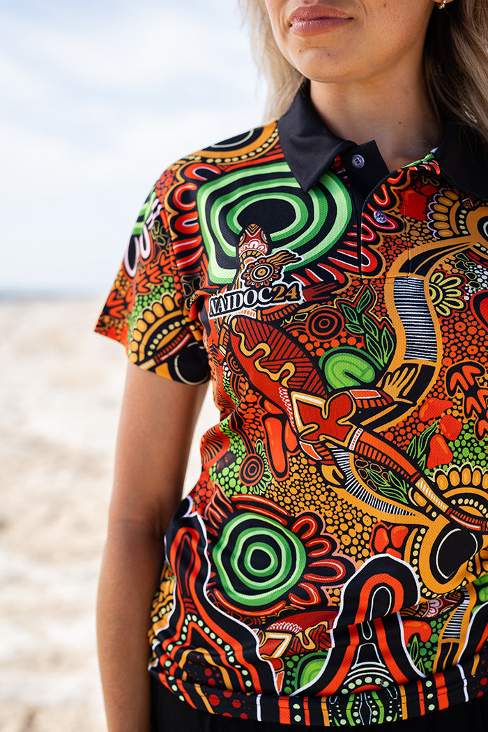 Proud & Deadly NAIDOC 2024 Women's Fitted Polo Shirt