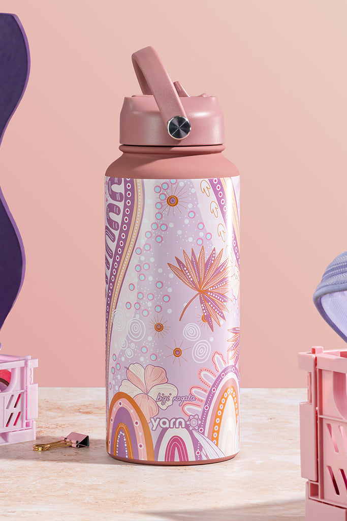 A Bright Future 1L Insulated Stainless Steel Drink Bottle with Handle