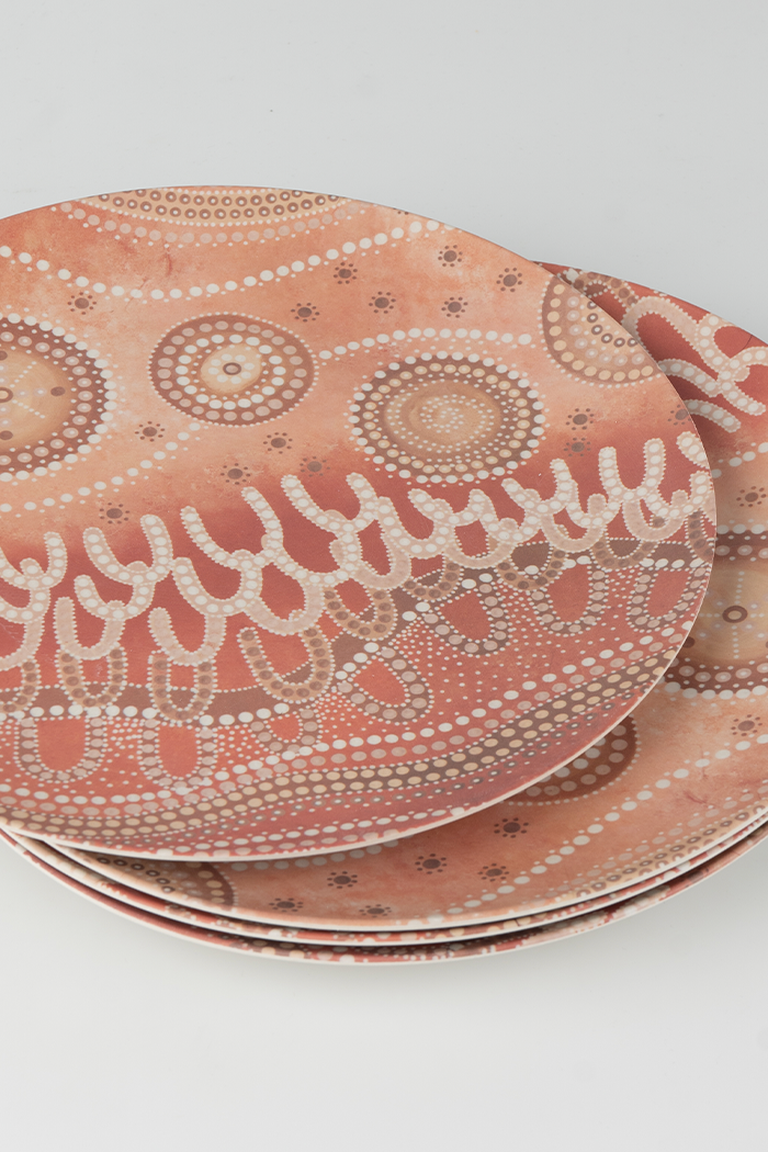 Yawalanha (Watch One Another) Bamboo Large Plates (4 Pack)