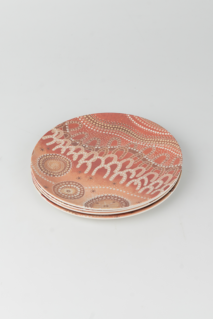 Yawalanha (Watch One Another) Bamboo Small Plates (4 Pack)
