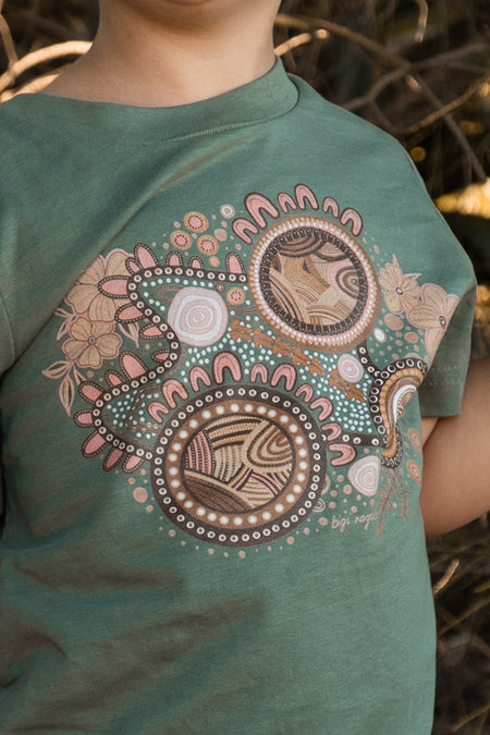 Rebirth Sage Cotton Crew Neck Kids T-Shirt