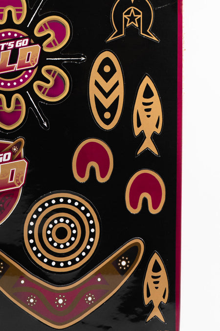 Maroon Warrior A4 Sticker Pack - FREE GIFT