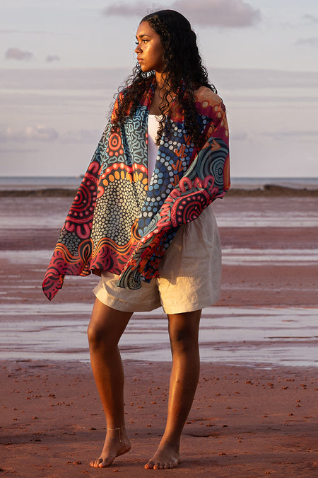 Wurung (Branches) Rectangle Chiffon Scarf